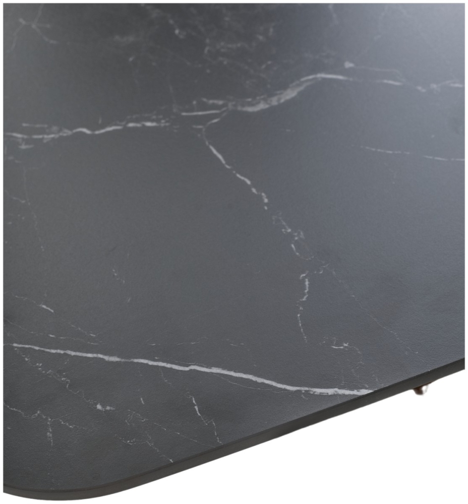 Товар Стол BLANCO 160 MATT BLACK MARBLE SOLID CERAMIC / Орех, ®DISAUR MC64130