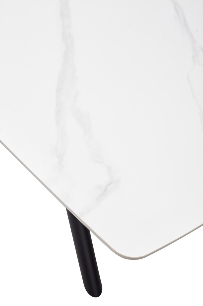 Товар Стол RIVOLI 140 MATT WHITE MARBLE SOLID CERAMIC / BLACK, ®DISAUR MC62831