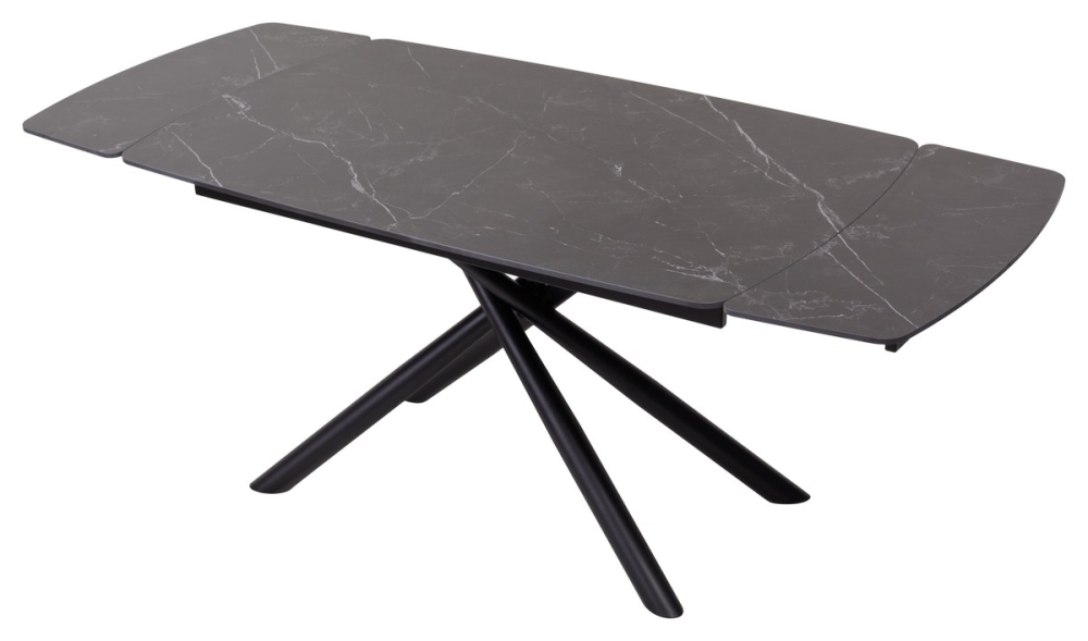 Товар Стол RIVOLI 140 MATT BLACK MARBLE SOLID CERAMIC / BLACK, ®DISAUR MC62829