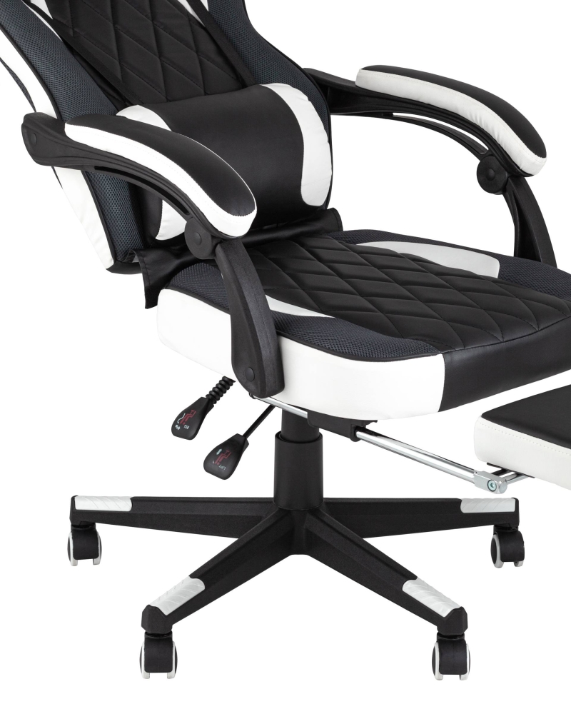 Товар Кресло игровое TopChairs Virage черно-белое SG2306