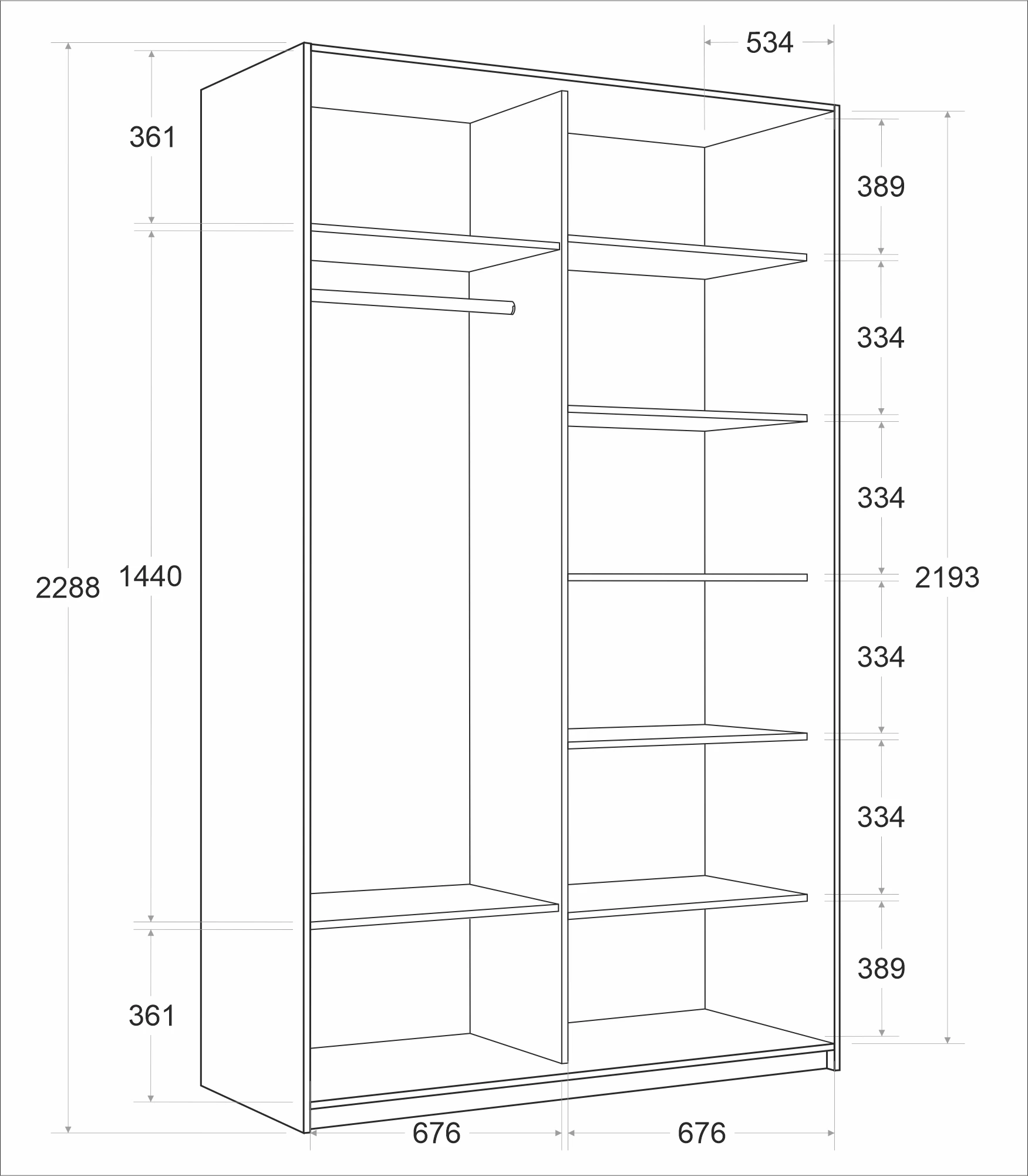 Товар Шкаф Прайм дуо Зеркало+Зеркало Белый снег 2300 х 1200 х 570 E1TNL2917