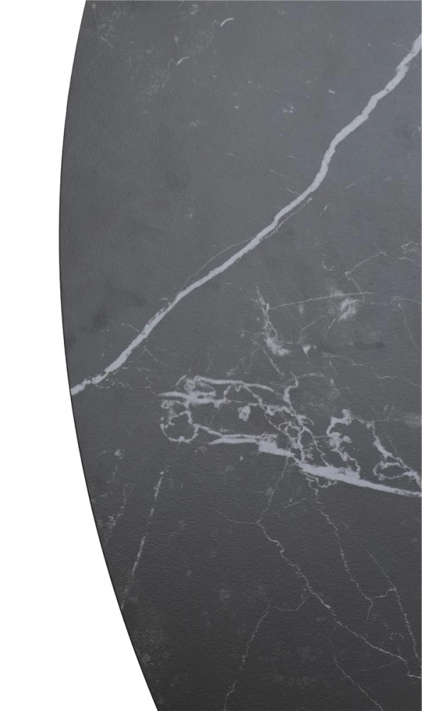 Товар Стол TERNI 120 MATT BLACK MARBLE SOLID CERAMIC Черный мрамор матовый, керамика /Черн.каркас, ®DISAUR MC63540