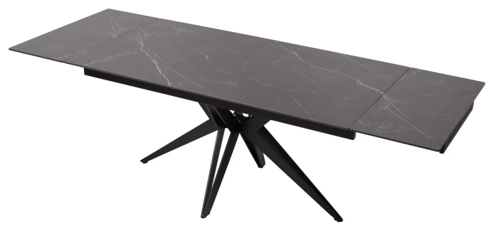 Товар Стол FORIO 160 MATT BLACK MARBLE SOLID CERAMIC / BLACK, ®DISAUR MC63080